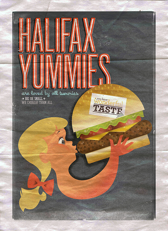 halifax Burgers restaurant denmark poster