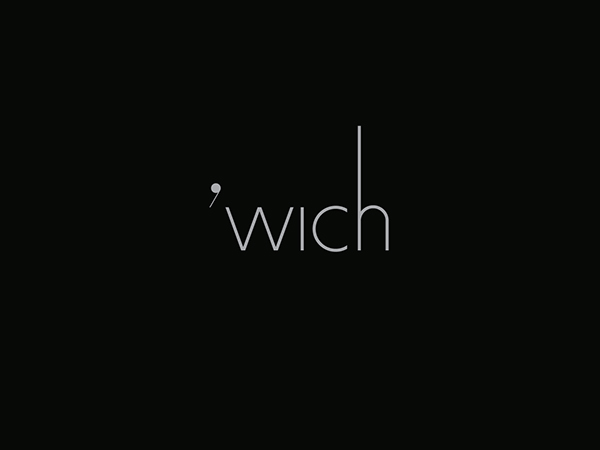 wich sandwich restaurant grey gourmet black simple modern luxe