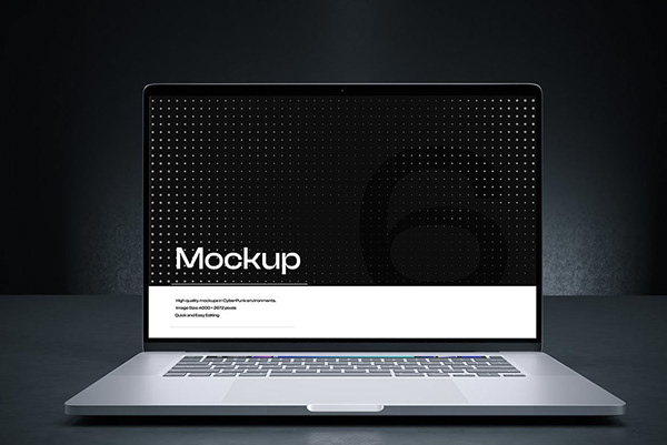 Laptop Mockup Dark Scenes