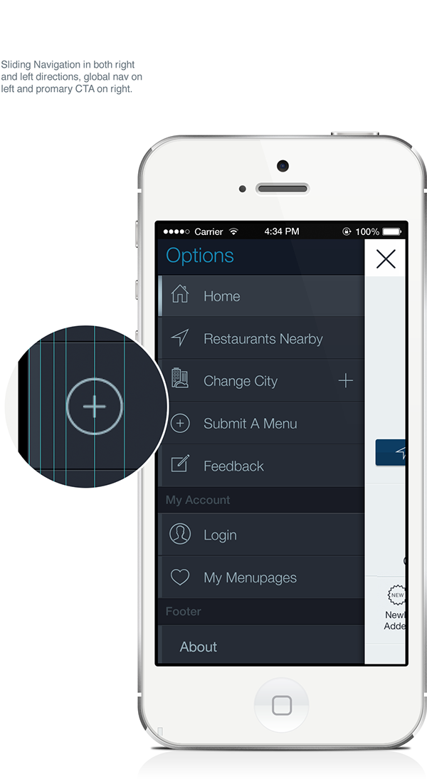 mobile menupages mobify skyrkt Adaptive UI ux Mobile UI