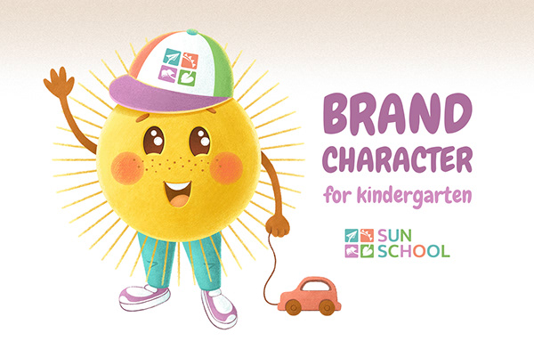 Brand character design for kindergarten