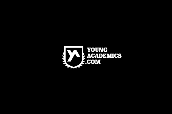 Young Academics ya purple academic student Icon stamp Logo Design