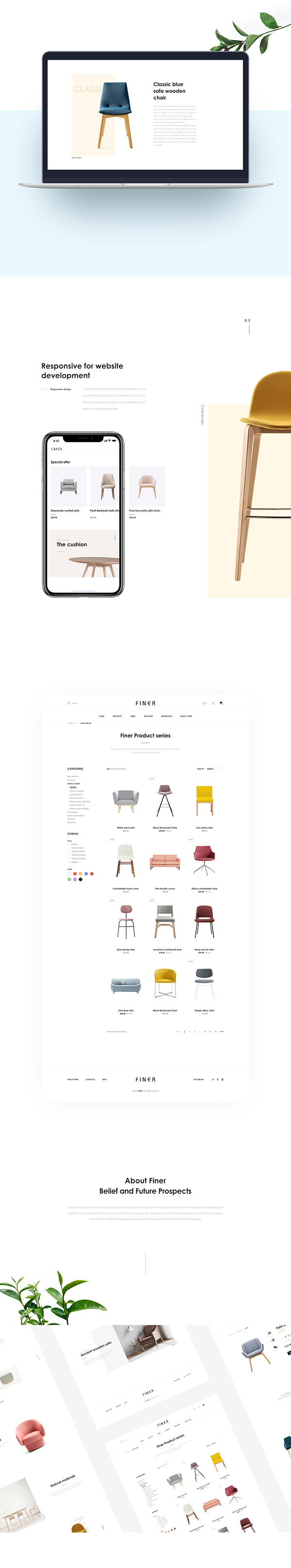 FINER Furniture Website Design