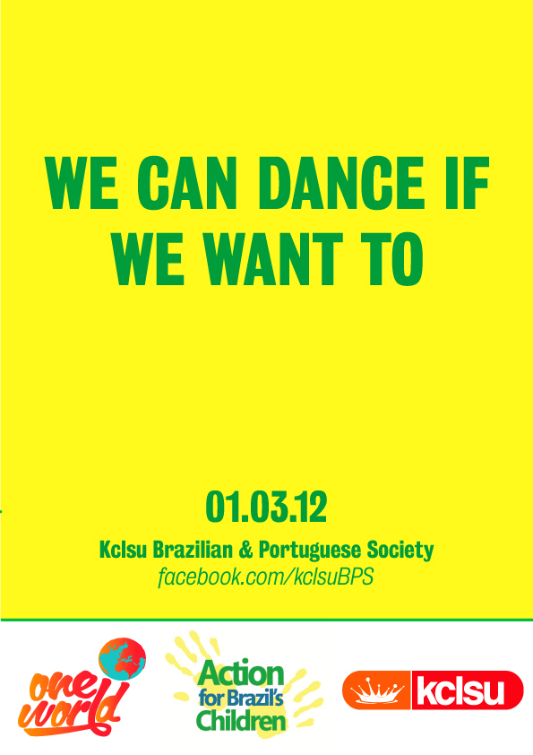 Carnaval Carnival DANCE   Marathon fundraising charity Event poster flyer posters yellow green Brazil Brasil London