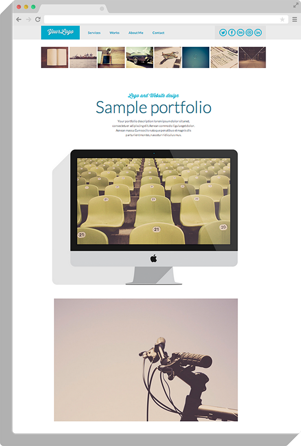 free freebie psd muse template portfolio Webfolio personal Website download