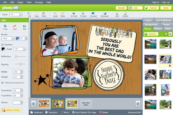 Adobe Portfolio photo scrapbook multimedia slideshow dashboard images  text  card wish art upload share