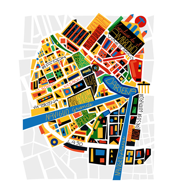Maps of Milan / Editorial Illustrations