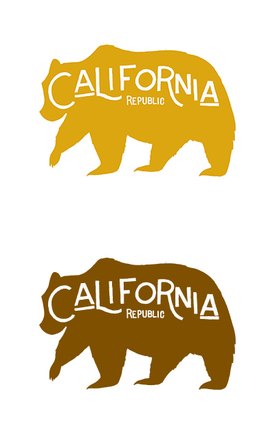 lettering HAND LETTERING California bear