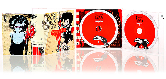 gothic rock Deathrock New Wave CD-compilation Music illustration Melting of design styles sleeve design CD packaging punk cd LP underground