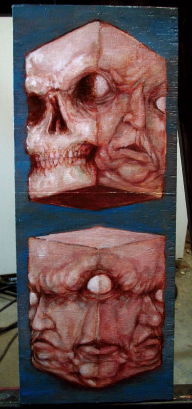 cube  painting creeps weird funny