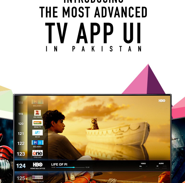 Orient tv smart tv led tv Pakistan user interface user experience android mobile TV UI home entertainment dashboard videos photos television