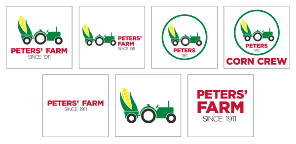 logo farm peters Salem new hampshire Tractor corn produce red green yellow black