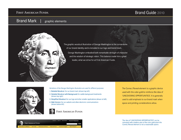 Financial Services brand guidelines design guidelines Style George Washington