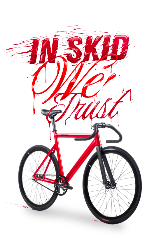 Bicycle fixie trackbike blood bikes MTB dripping handmade tipography