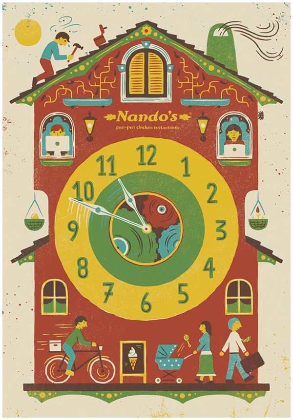 Nando's cuckoo clock restaurant textures south africa