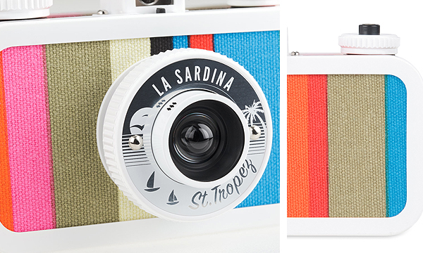 summer White stripes canvas la sardina  cameras chic art design beach grid ST.TROPEZ cote d'azur French