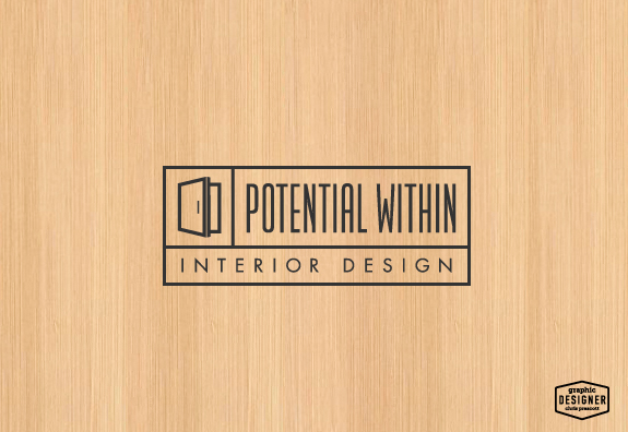 modern Modern Logo Futura door interior logo Condensed typeface rectangle square