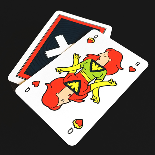 playing card deck Pack Poker mutants queen king ace club heart wolverine comic Xmen