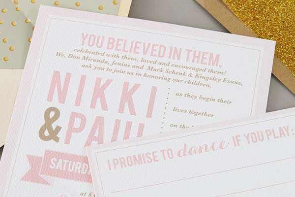 print wedding letterpress Layout