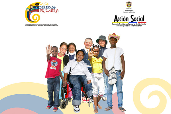 Logo Design PNN Accion Social Colombia MIs derechos primero Colombian Childs rights