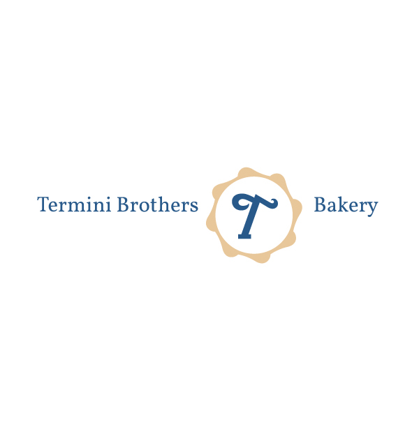 identity bakery termini brothers bakery blue Food  baking cake cannoli Letterform