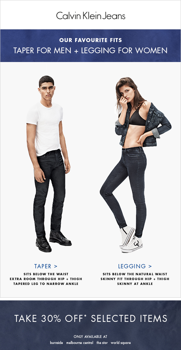 Calvin Klein Jeans Fit Guide on Behance