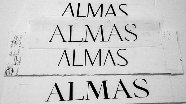 lettering almas