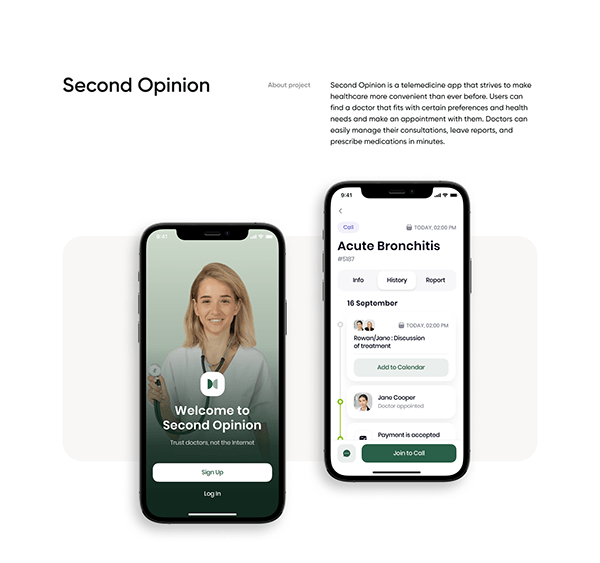 UI/UX for Web and Mobile Health Consultation apps