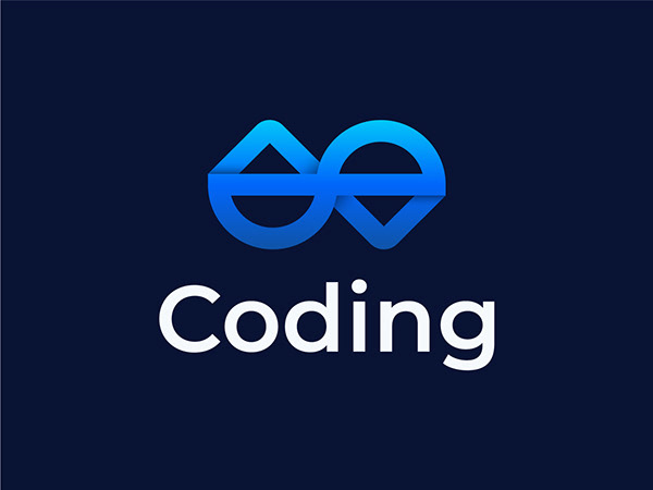 Logo Design, Location logo, Lettre S + coding brackets