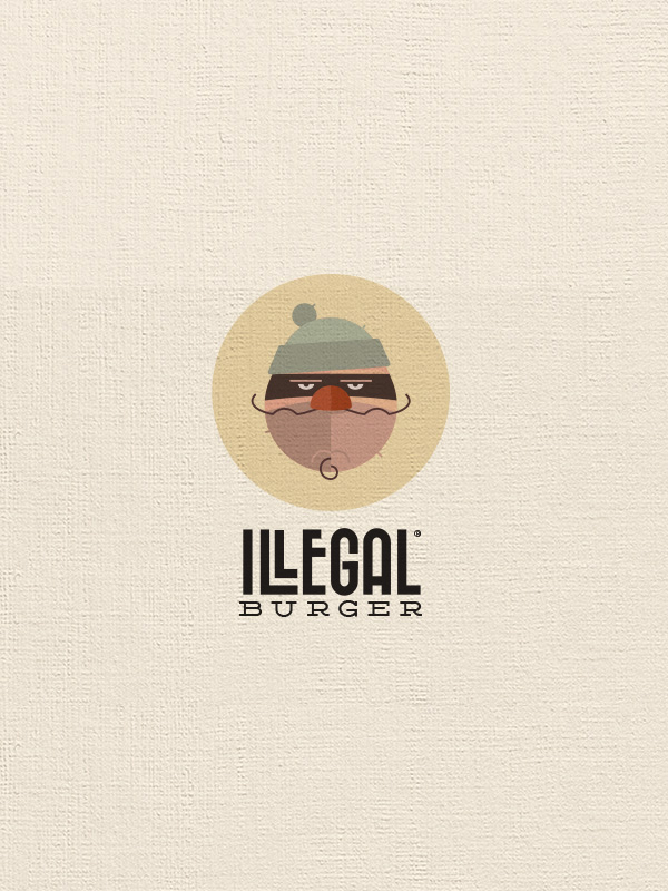 burguer  criminals  illegal   Illustration