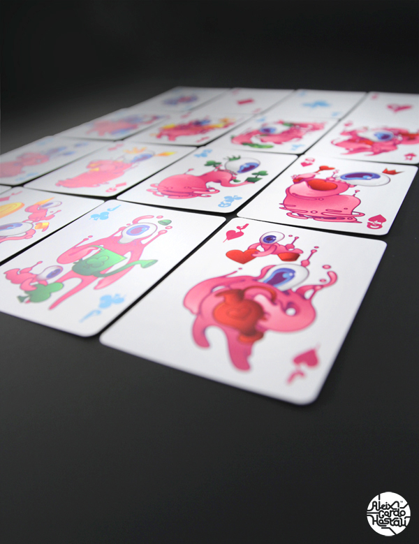 aleix gordo hostau Poker deck card gum bubble pink fournier bycicle design licensing ace