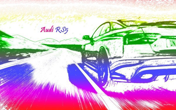 Cars colours fast Illustrator