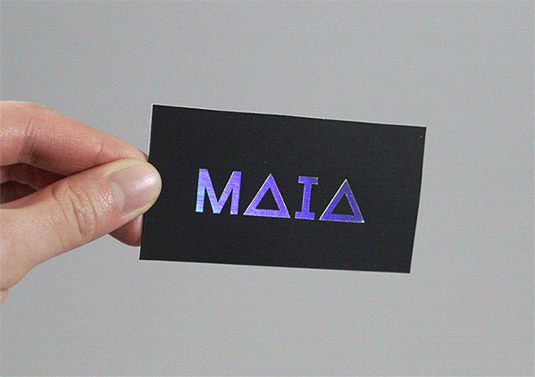iridescent holographic foil hot stamping Business Cards self branding