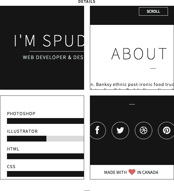 spuddy youtube contest contrast dark clean flat type Source code sans