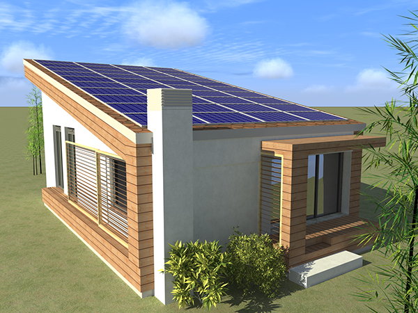 wooden house  green house  solar house  energy house house ecostatus solar  solar panels