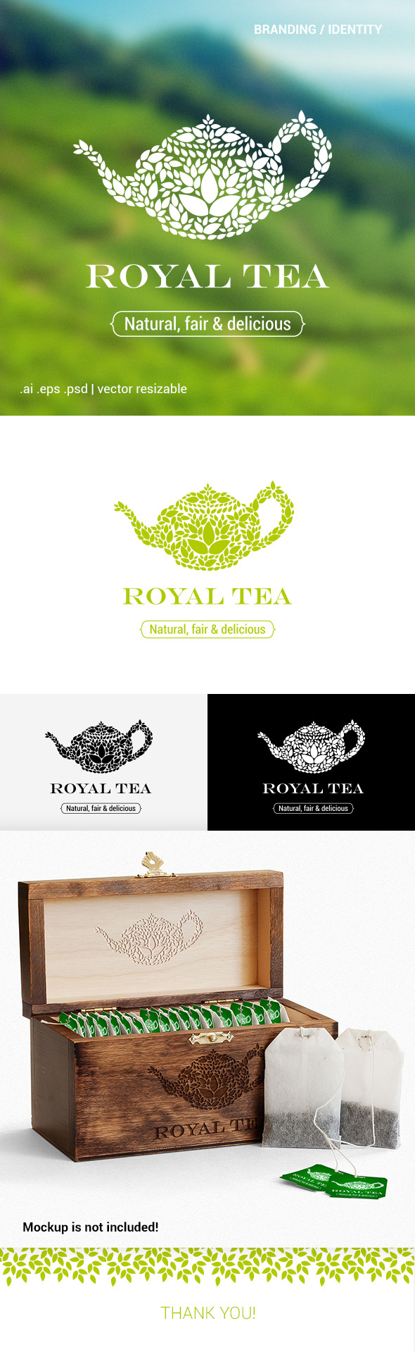 logo natural tea tea cup Icon eco