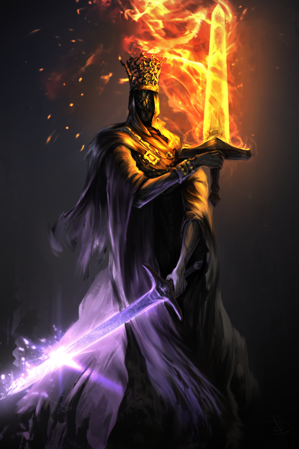 fanart dark souls knight Swords undead fantasy fire flame Magic   Character