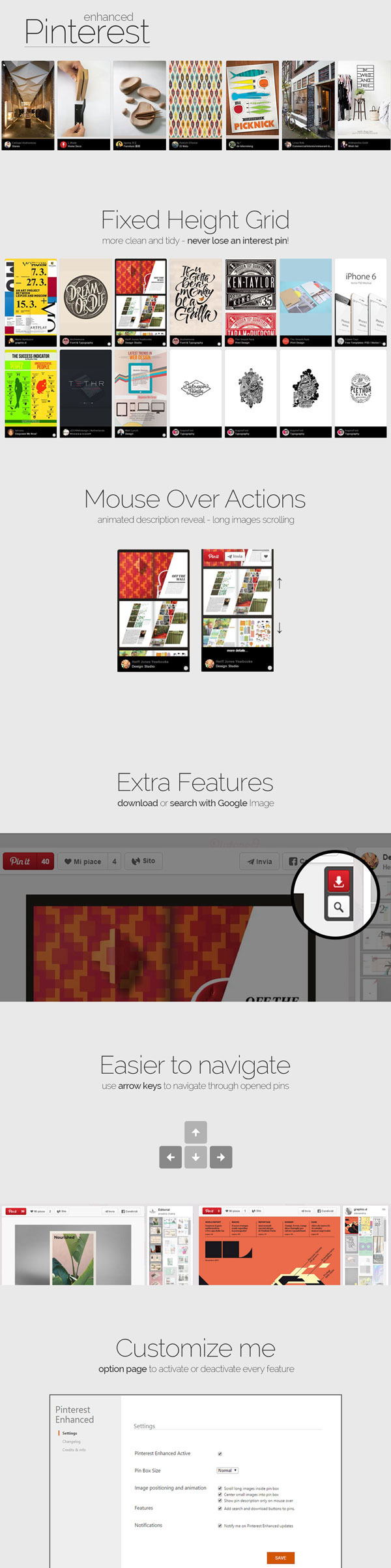 Pinterest Enhanced - Chrome Extension on Behance