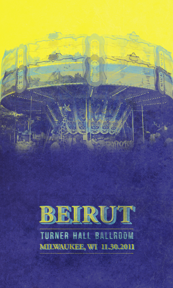 Beirut poster gig poster carousel