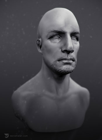 Zbrush Sculpt bust 30 day challenge 1 hour Practice