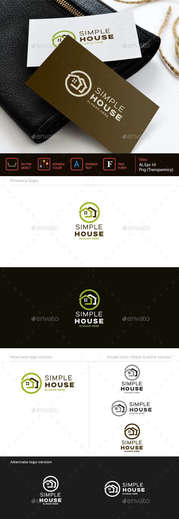 Simple house logo on Behance