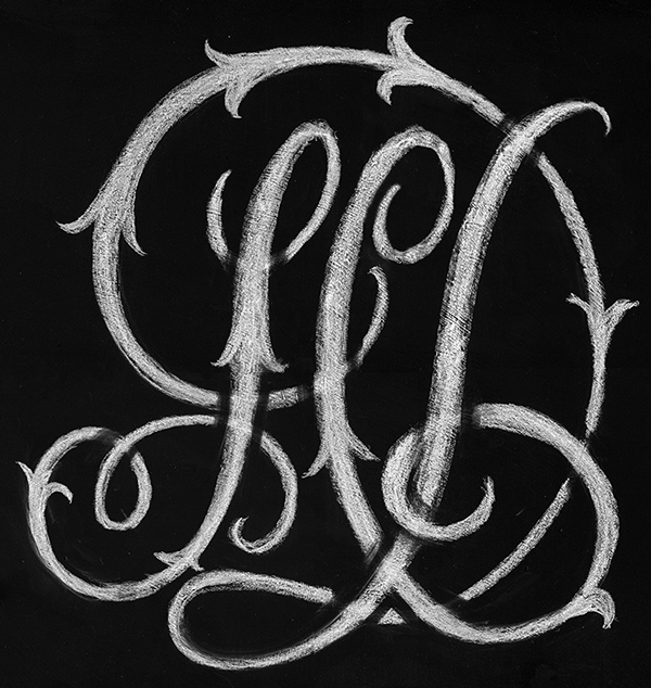 monograms chalk Chalkboard vintage vintage chalkboard lesley johnson Retro chalkboard artist chalk artist Custom Monograms custom signs Custom Signage nyc New York new york city