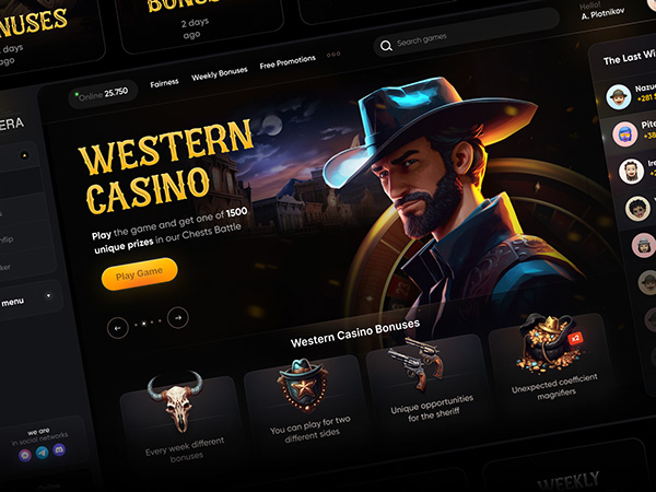 Online casino web3 dashboard ui