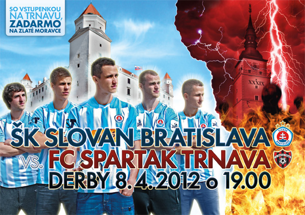 ŠK Slova  Spartak Trnava Derby bilboard flyer poster