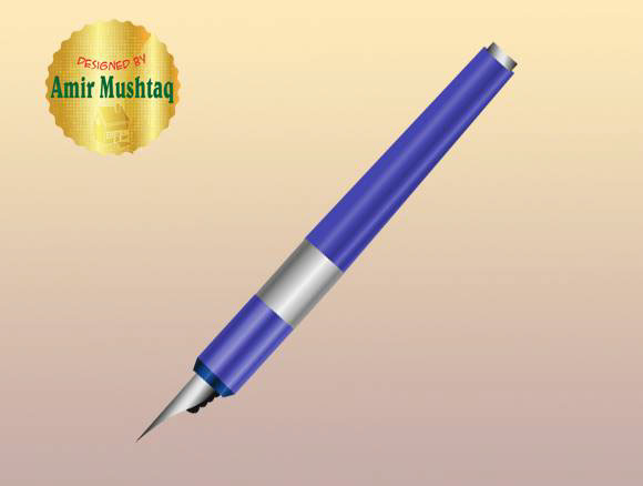 Marker pen amir mushtaq design creation vector ILLUSTRATION 