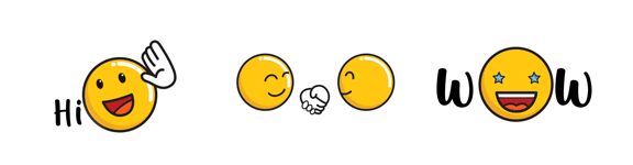stickers animation  Character design  Emoji emoticons memoji app design Vector Illustration