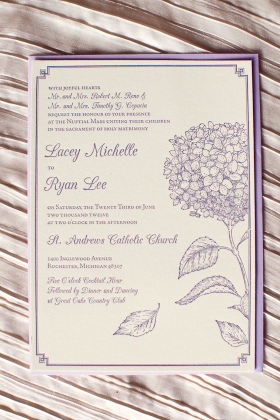 letterpress Invitation wedding