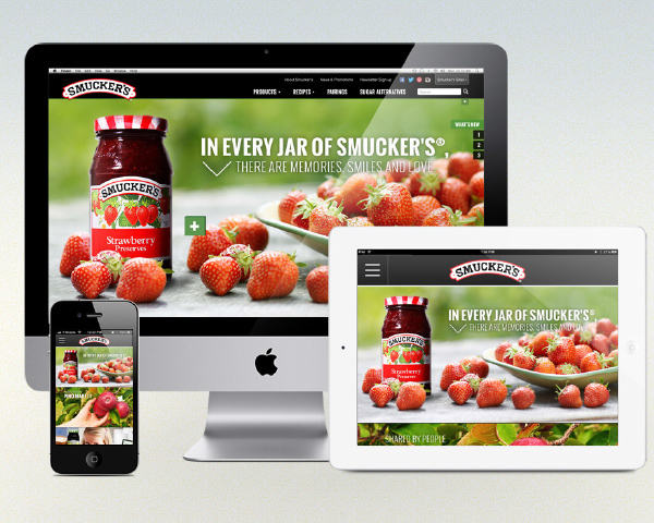 Responsive interactive Smucker's Email mobile jelly