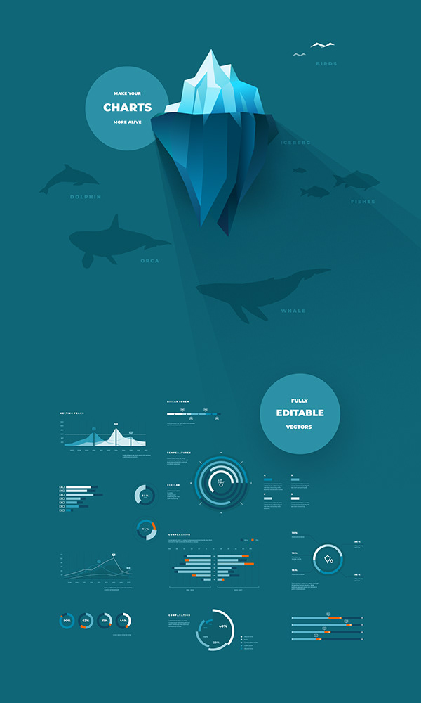 Iceberg infographic on Behance