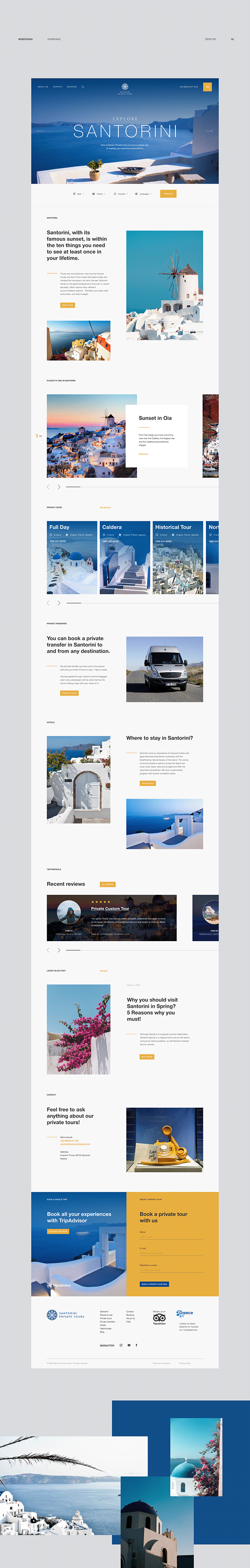 Santorini Private Tours: Brand Identity + Website